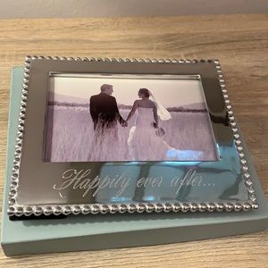 MARIPOSA Wedding “Happily Ever After” Silver Frame